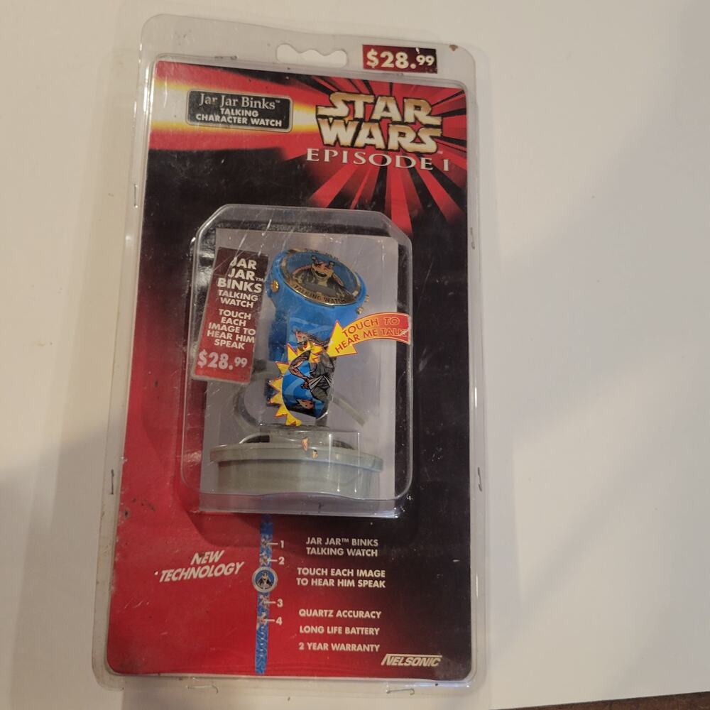 Vintage 1999 Nelsonic Star Wars Episode I Jar Jar Binks Talking Character Watch